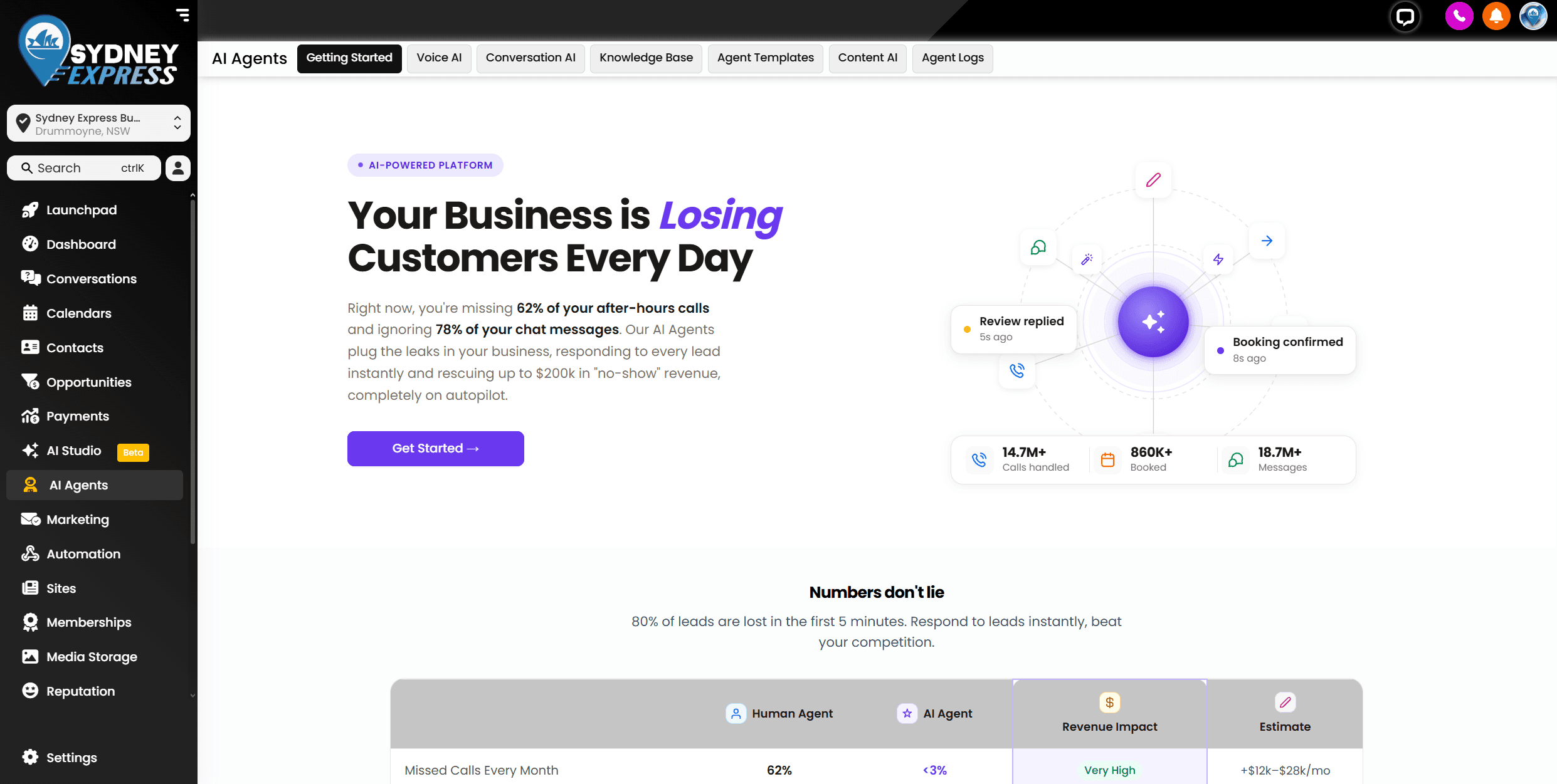 SynergyOne CRM conversations