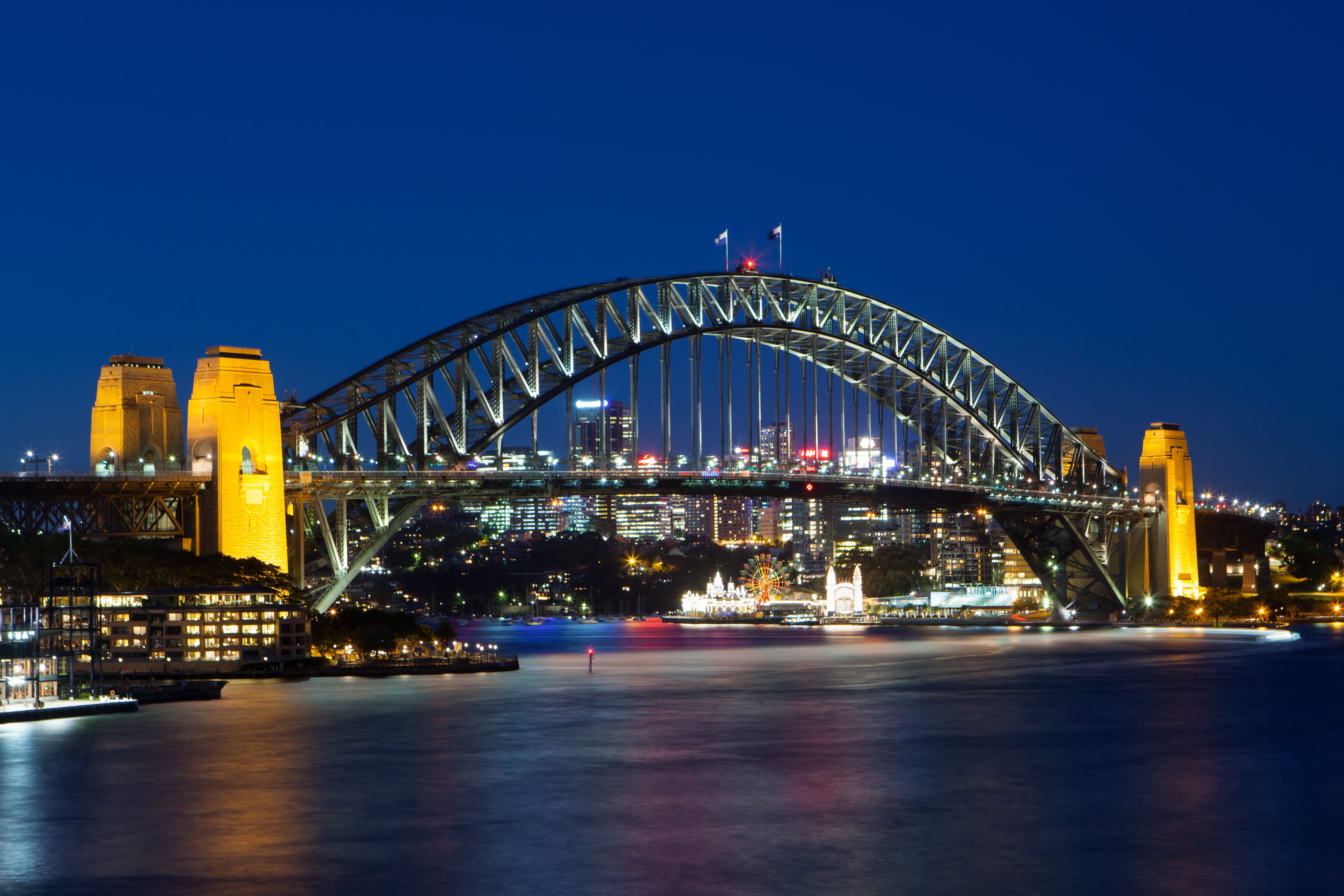 Sydney Harbour Bridge at dusk